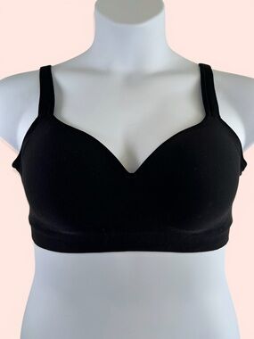 Shapermint Essentials Size L Black Sweetheart Wireless Contour Bra